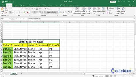 Cara Menyembunyikan Menampilkan Kembali Gridlines Excel