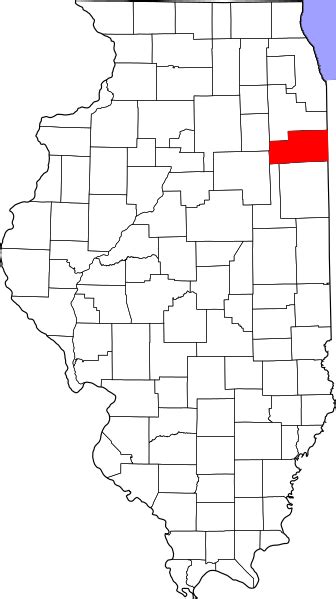 Image Map Of Illinois Highlighting Kankakee County