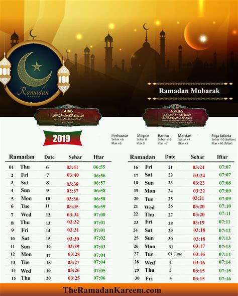 Ramazan Kalender Imsakiye 2021