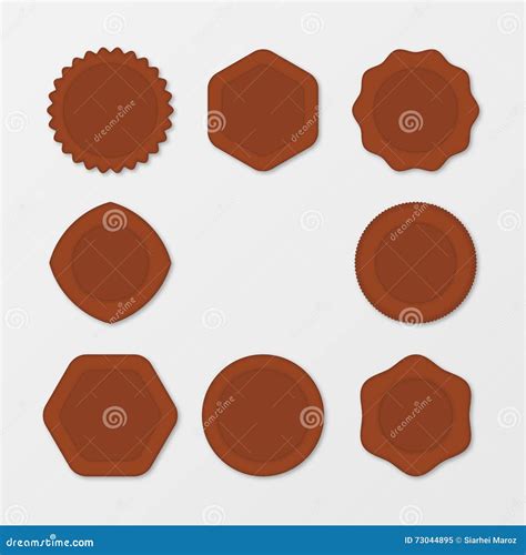 Set Of Brown Stamps Distressed Stamp Texture Post Stamp Collection