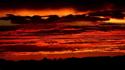 Download Wallpaper 2560x1440 Sunset Horizon Sky Night Red