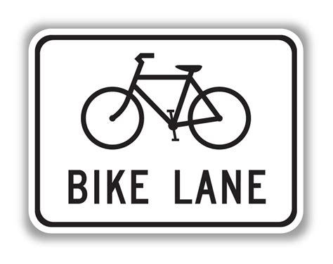 R81 Ca Bike Lane Bicycle Symbol Sign Pedestrian And Bicycle Signs