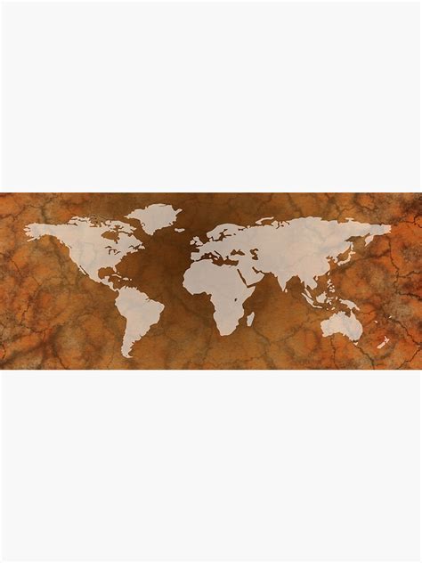 World Map Brown Poster By 99hamiltonl Redbubble