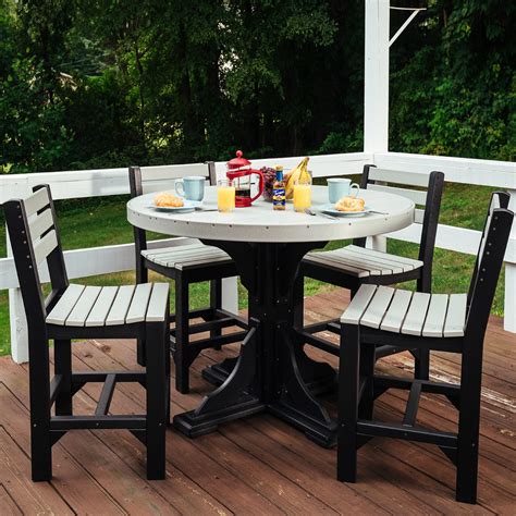 Glade Round Amish Patio Table Eco Friendly Poly Cabinfield