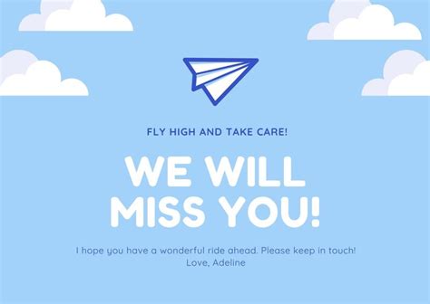 Free Printable Farewell Card Templates To Personalize Online Canva