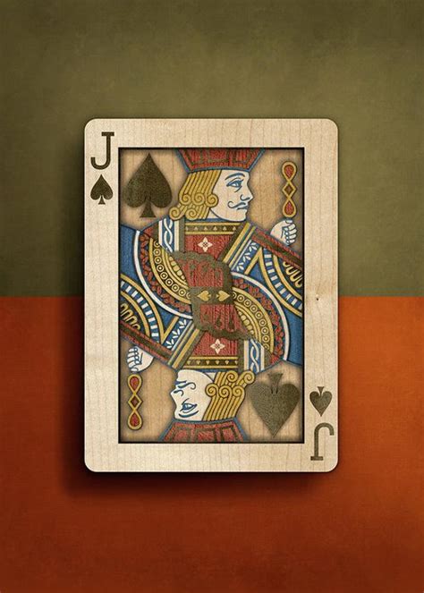 Jack Of Spades In Wood Greeting Card For Sale By Yopedro