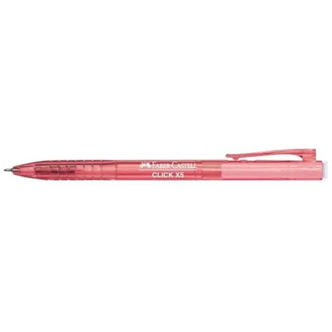 Comes with tinted colour barrels and 3 different ink colours (red, blue and black). FABER-CASTELL CLICK X5 (XF) 0.5MM BALL POINT PEN (BLACK ...