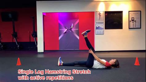Single Leg Hamstring Stretch With Active Reps Youtube