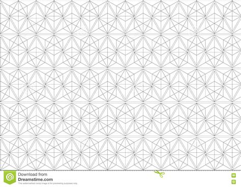 Simple Line Art Black And White Geometric Pattern