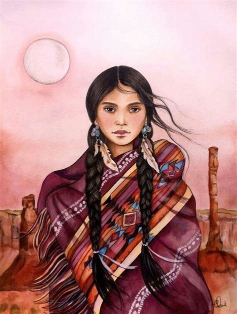 Pin By Ufuk Dicle On Girls 1 Native American Women Art Navajo Art
