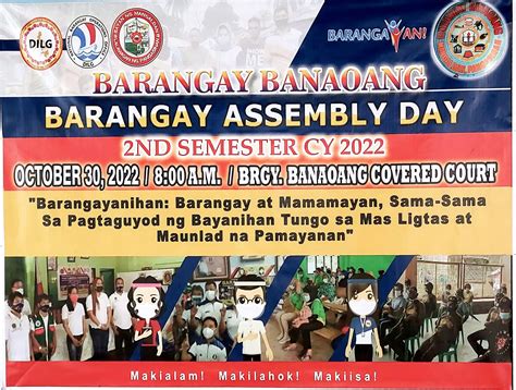 October 30 2022 Barangay Assembly Day Barangayanihan Barangay At