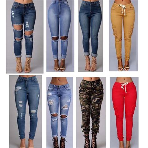 2016 Sexy Fashion New Style Women High Waist Jeans Full Length Ripped