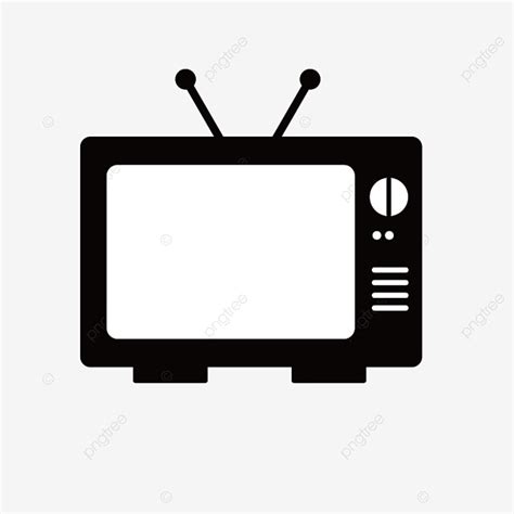 Gambar Ilustrasi Vektor Televisi Tua Tv Hitam Dan Putih Televisi Tv