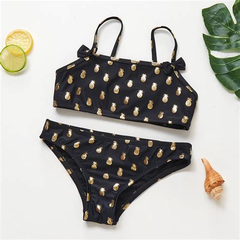 39y Toddler Baby Girl Swimwear Two Pieces Girls Swimsuit Pineapple