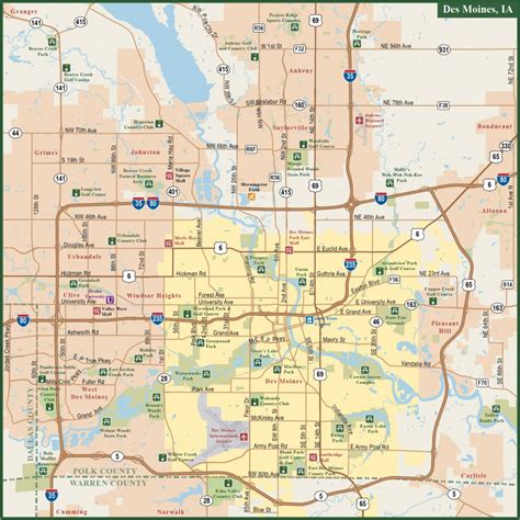 Printable Map Of Des Moines Iowa Printable Maps