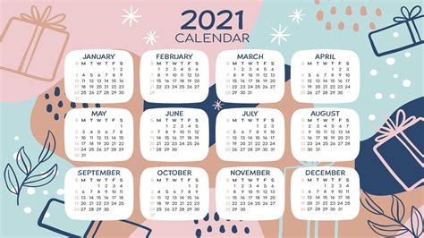 Colección De Calendarios 2021 En Inglés