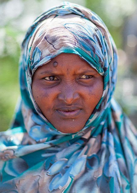 Portrait Of A Somali Woman Wearing A Hijab Woqooyi Galbeed Region Hargeisa Somaliland
