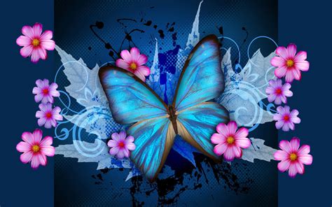 Blue Butterfly Hd Wallpaper Download Shardiff World