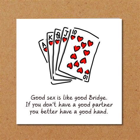 Funny Birthday Card Bridge Card Game Wife Husband Friend Humour
