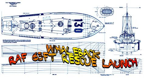 Full Size Printed Plans Scale 124 L 31 12 Whaleback Raf 63ft Rescue