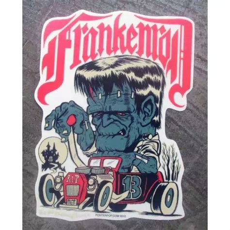 Sticker Frankenstein Et Rod Frankenrod Autocollant Trash