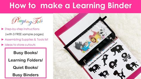 How To Make Learning Binder Busy Book Diy Busy Binders Homeschool