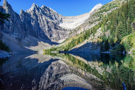 Reflection In Lake Agnes Banff National Park Alberta Ca Flickr