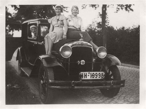 Vintage German Ladies With Their Classic Cars 1920s Monovisions