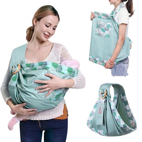 Baby Wrap Carrier Newborn Sling Dual Use Infant Nursing Cover Carrier