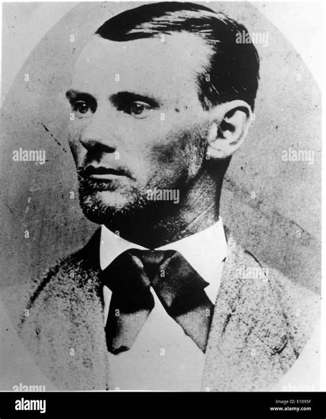 Portrait Of American Outlaw Gang Leader Jesse James Stock Photo