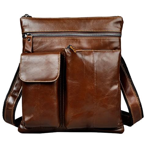 New Fashion Real Leather Multifunction Male Casual Messenger Bag