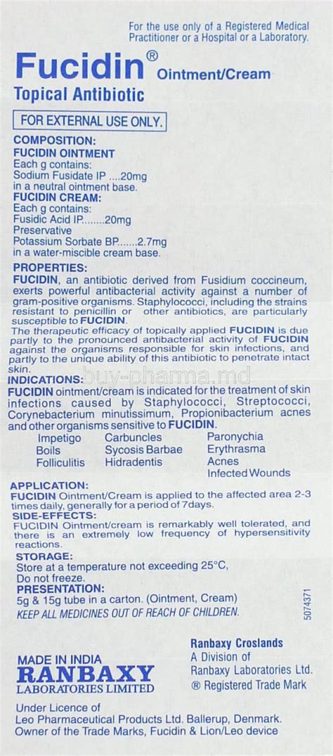 Buy Fucidin Cream Online Fusidic Acid Cream Buy Pharmamd