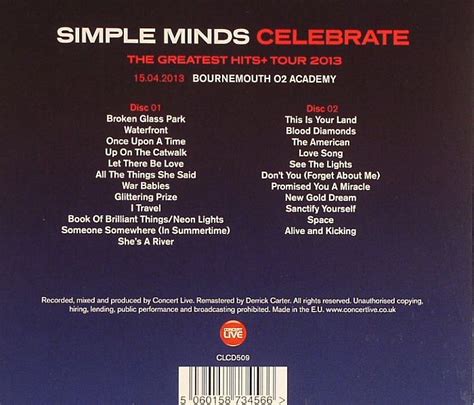 Simple Minds Celebrate The Greatest Hits And Tour 2013 Vinyl At Juno