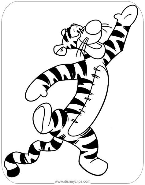 Disney Coloring Pages Of Tigger