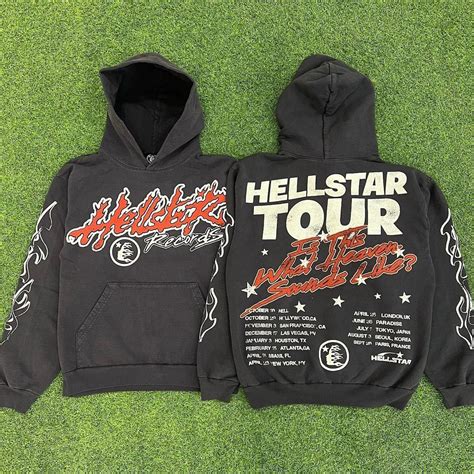 Buy Hellstar Tour Hoodie 3d Shirt Album Graphic Tee Vintage 90s Online