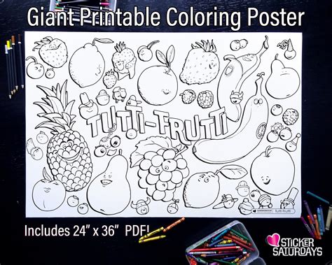 Free Coloring Pages Of Tutti Frutti