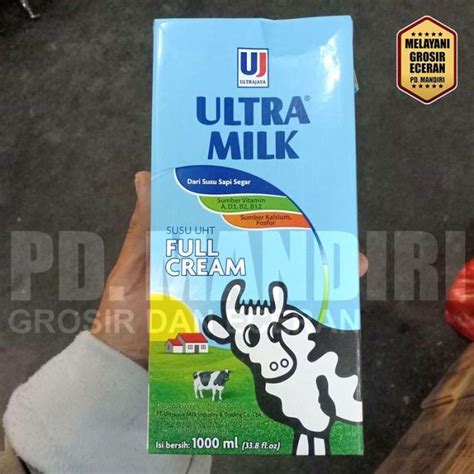 Jual Ultra Milk Susu Full Cream Uht 1 L Ultramilk Di Seller Pd