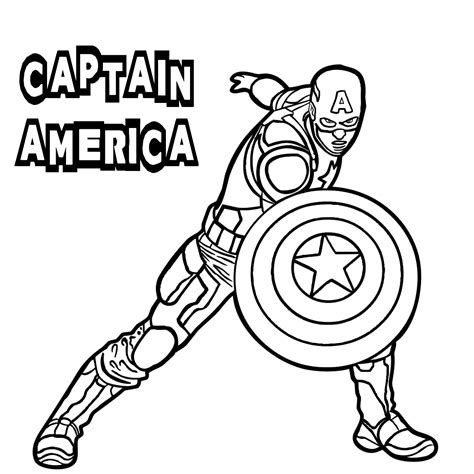 Captain America Logo Drawing Captain America Coloringdrawing Pages