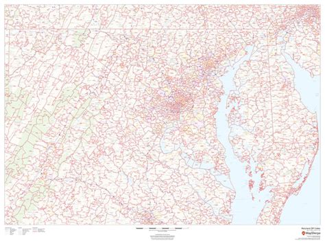 Maryland Zip Code Map American Map Store
