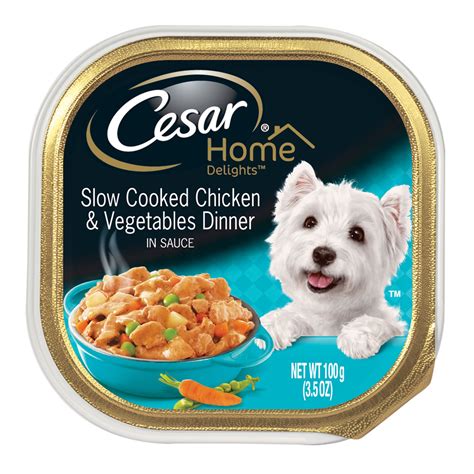 Maybe you would like to learn more about one of these? Cesar Delights Chicken And Vegetables Dog Food | Petco