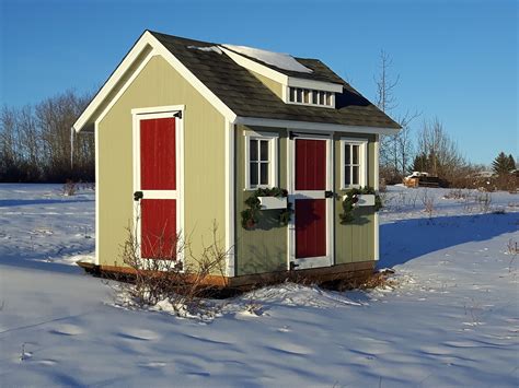 8x10 Garden Shed With Dormer Window Installed Shed Calgary Alberta
