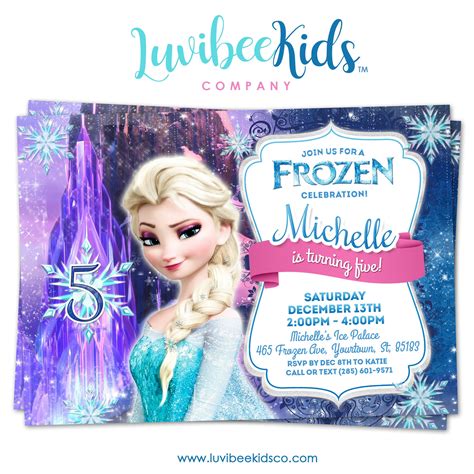 Free Printable Frozen Elsa Birthday Party Invitation Template Free