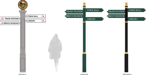 Pedestrian Wayfinding Signage Concepts Greenwich Avenue Streetscape