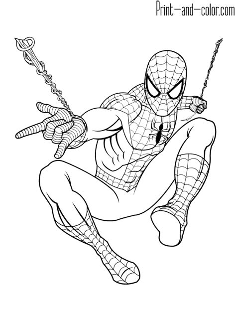 Spider Man Coloring Pages Print And