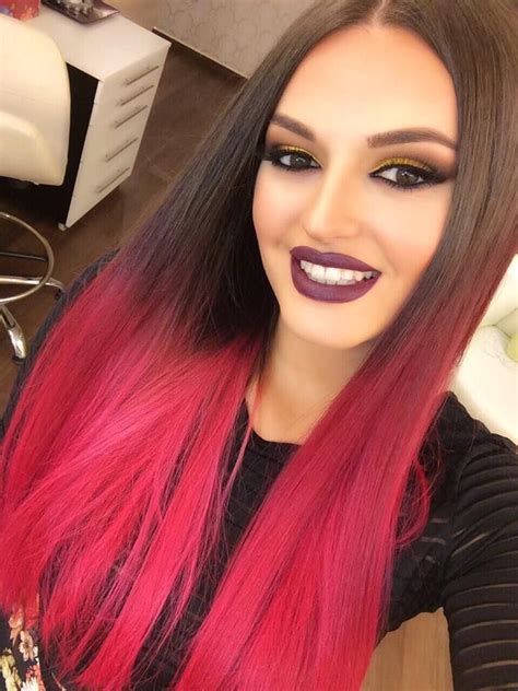 If you have black hair, consider yourself blessed because so many colors will look amazing coupled with your color. 22 Fiery Red Ombre Hair Color Ideas