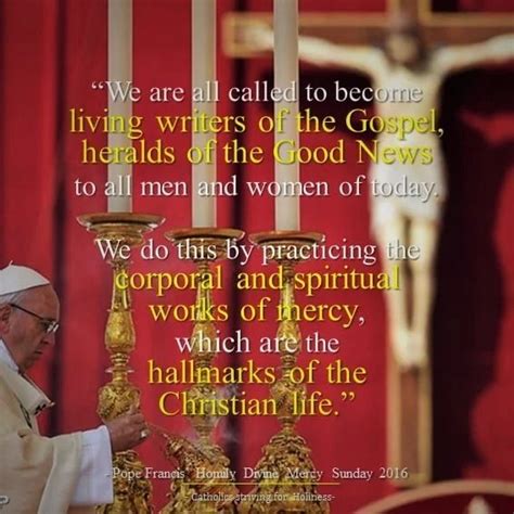 Pope Francis Homily Divine Mercy Sunday God Calls Us To Be His