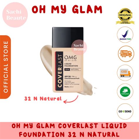 Jual Omg Oh My Glam Coverlast Liquid Foundation 32 N Natural Alas