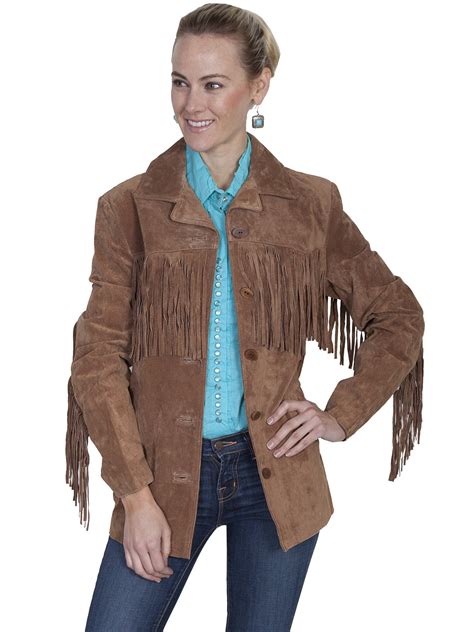 Womens Leather Jacket Collection Suede Scully Western Fringe Galore