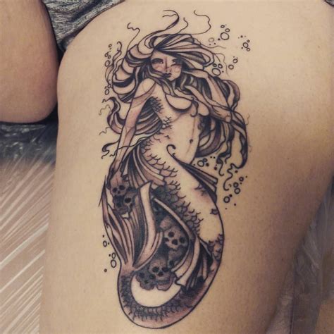 Mermaid Tattoos Mermaid Thigh Tattoo Mermaid Tattoo