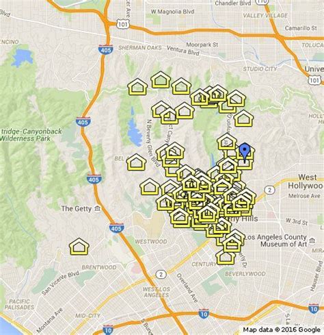 Celebrity Homes Beverly Hills Map